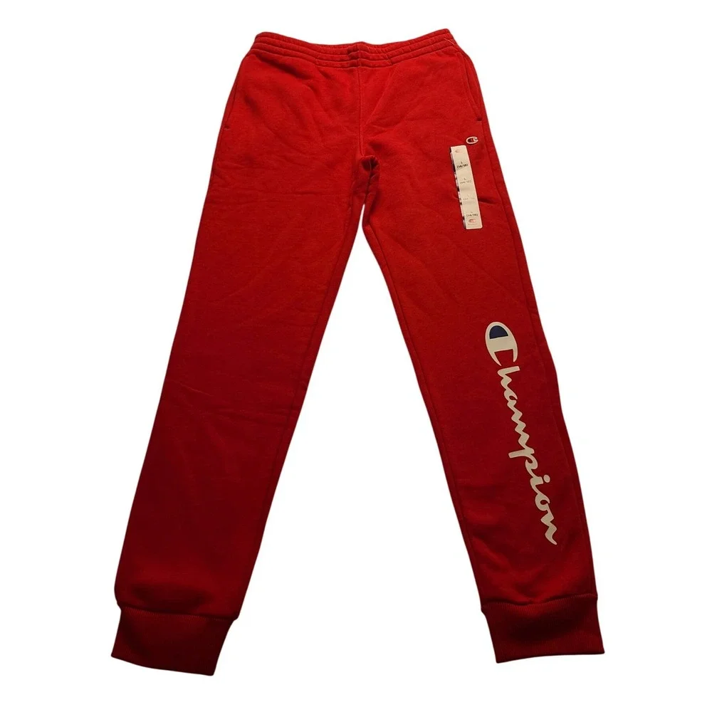 Champion Boys Signature Fleece Jogger Lychee Red Large 14/16 Elastic Waist NWT